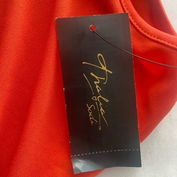 Thalia Sodi Coral Orange Maxi High Low Sleeveless Dress Size Small New. - Picture 5 of 9